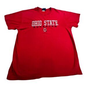 Vintage Ohio State Buckeyes T-Shirt Mens Extra Large Red Embroidered Tee OVB Top